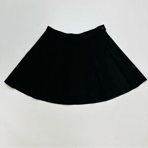 American Apparel black suede mini circle skirt Small aline